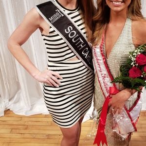 Black and white stripped dress